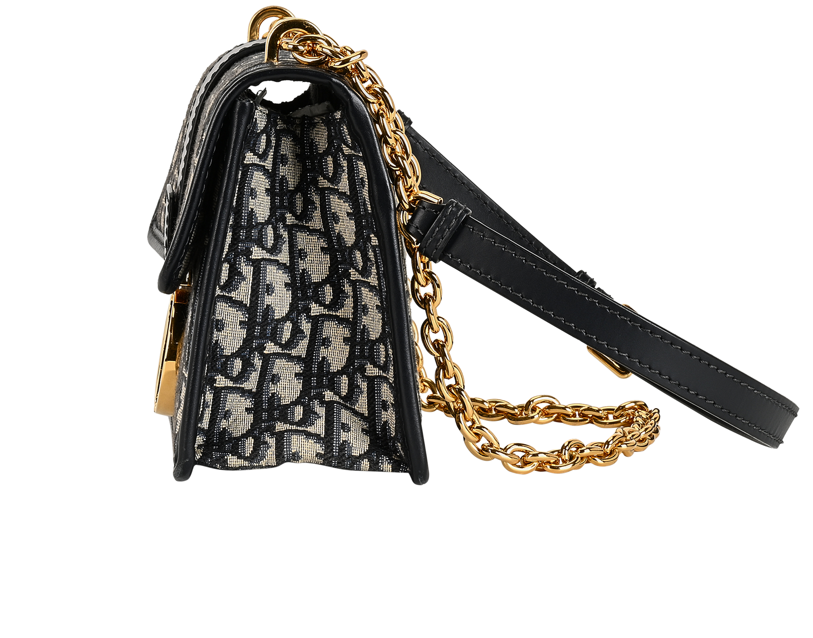 30 Montaigne, &pound;2,100, Handbags, Blue/Grey, Canvas/Leather, Bottom view